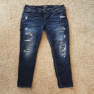 Silver Jeans Co. Aiko Mid Skinny Jean- Dark Wash